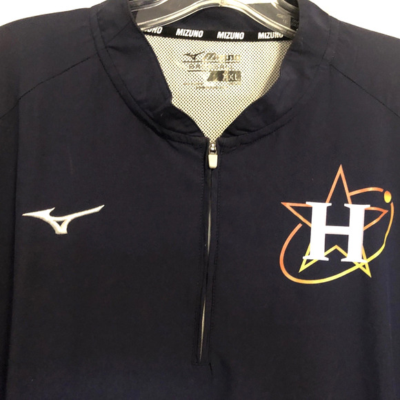Vintage XXL Houston Astros Space City Mizuno Warm Up Mens Short Sleeve Jacket - Picture 3 of 7